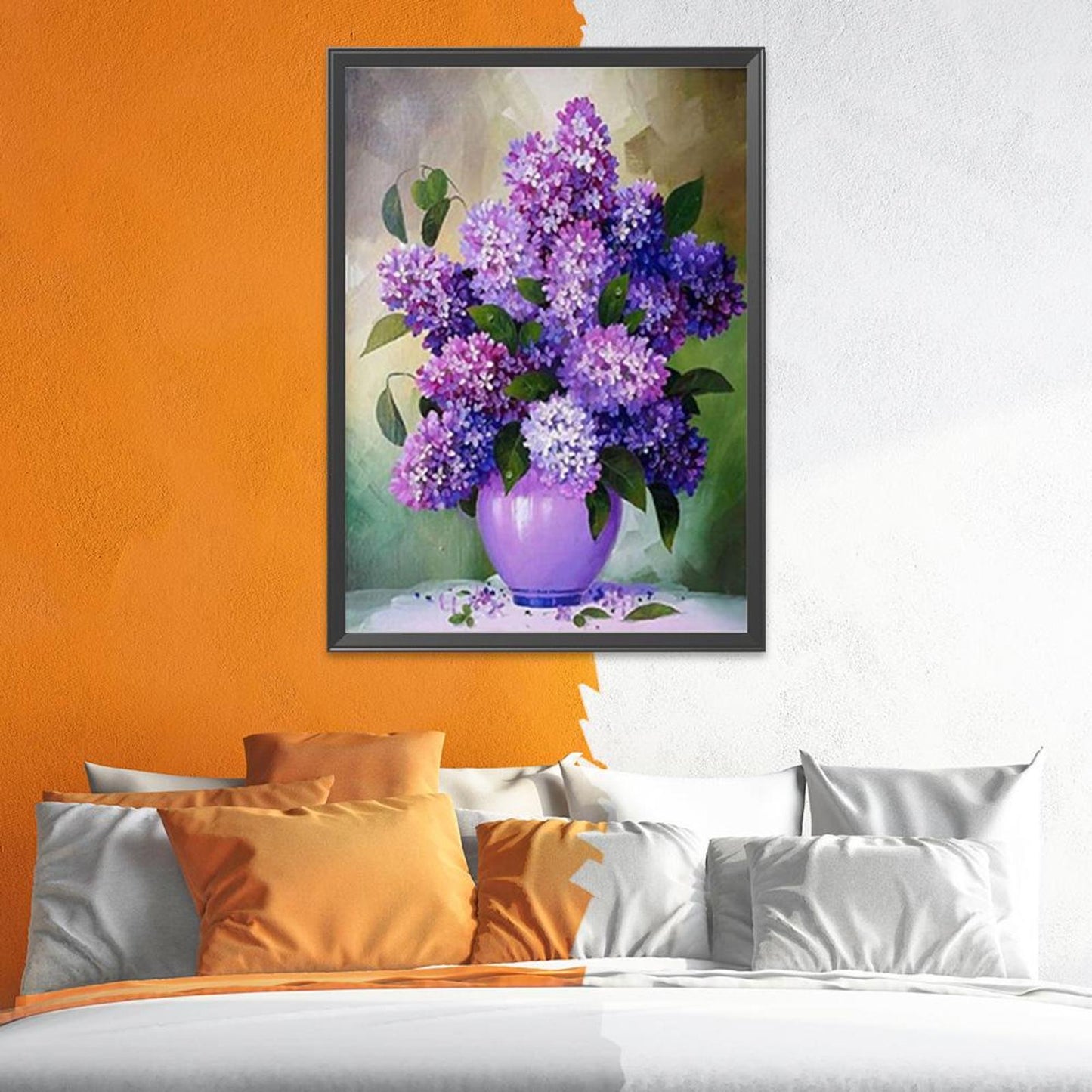 Flowers - 11CT Stamped Cross Stitch 40x50CM - Diy