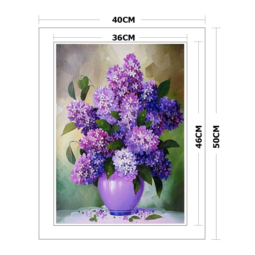 Flowers - 11CT Stamped Cross Stitch 40x50CM - Diy