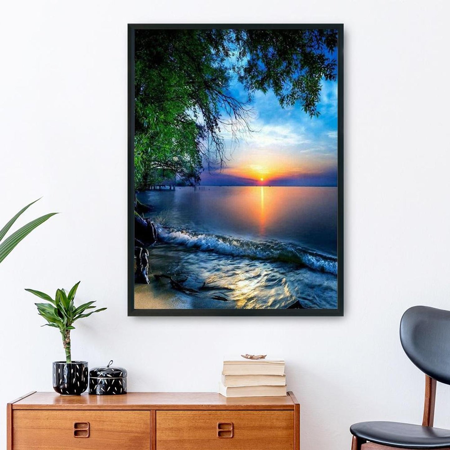 Charming Beach - 11CT Stamped Cross Stitch 36x46CM - Diy