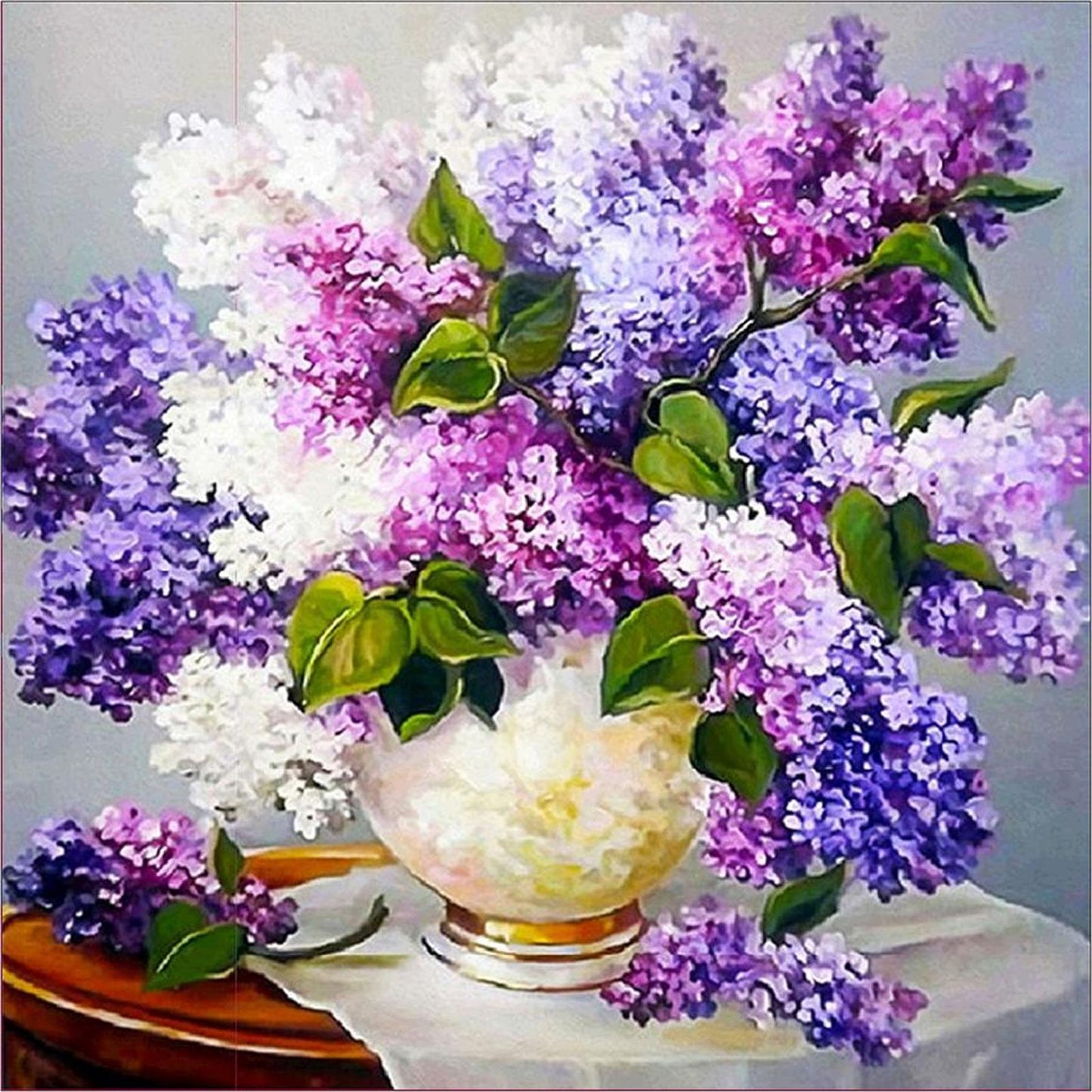 Flowers - 11CT Stamped Cross Stitch 50x50CM - Diy