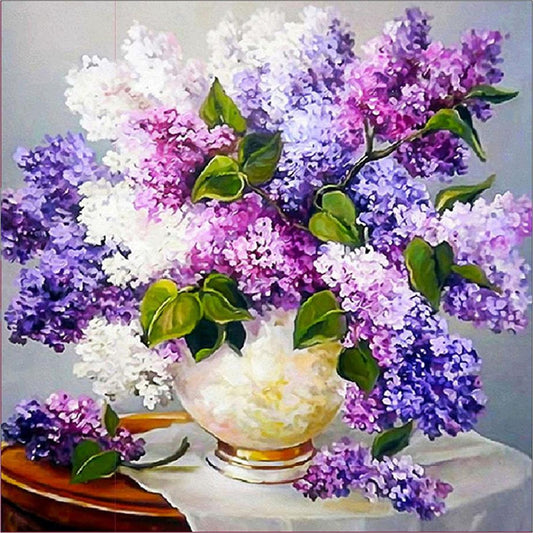 Flowers - 11CT Stamped Cross Stitch 50x50CM - Diy