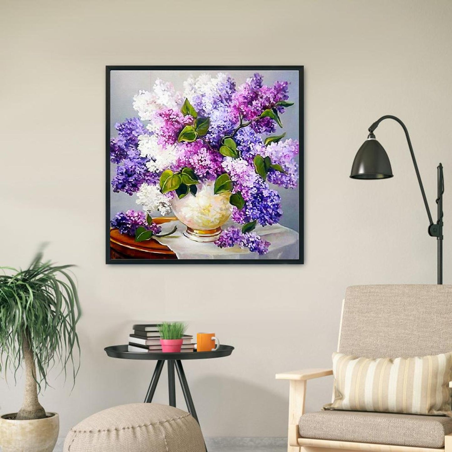 Flowers - 11CT Stamped Cross Stitch 50x50CM - Diy