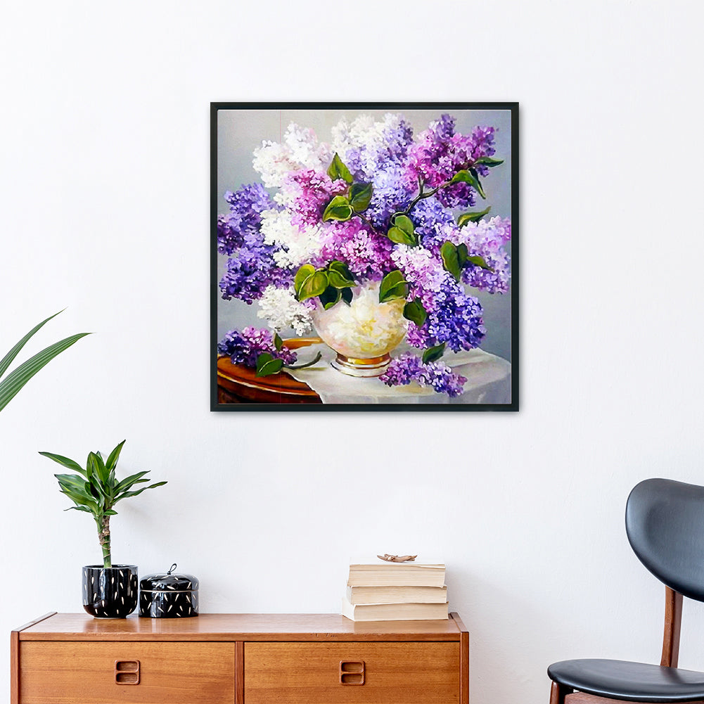 Flowers - 11CT Stamped Cross Stitch 50x50CM - Diy