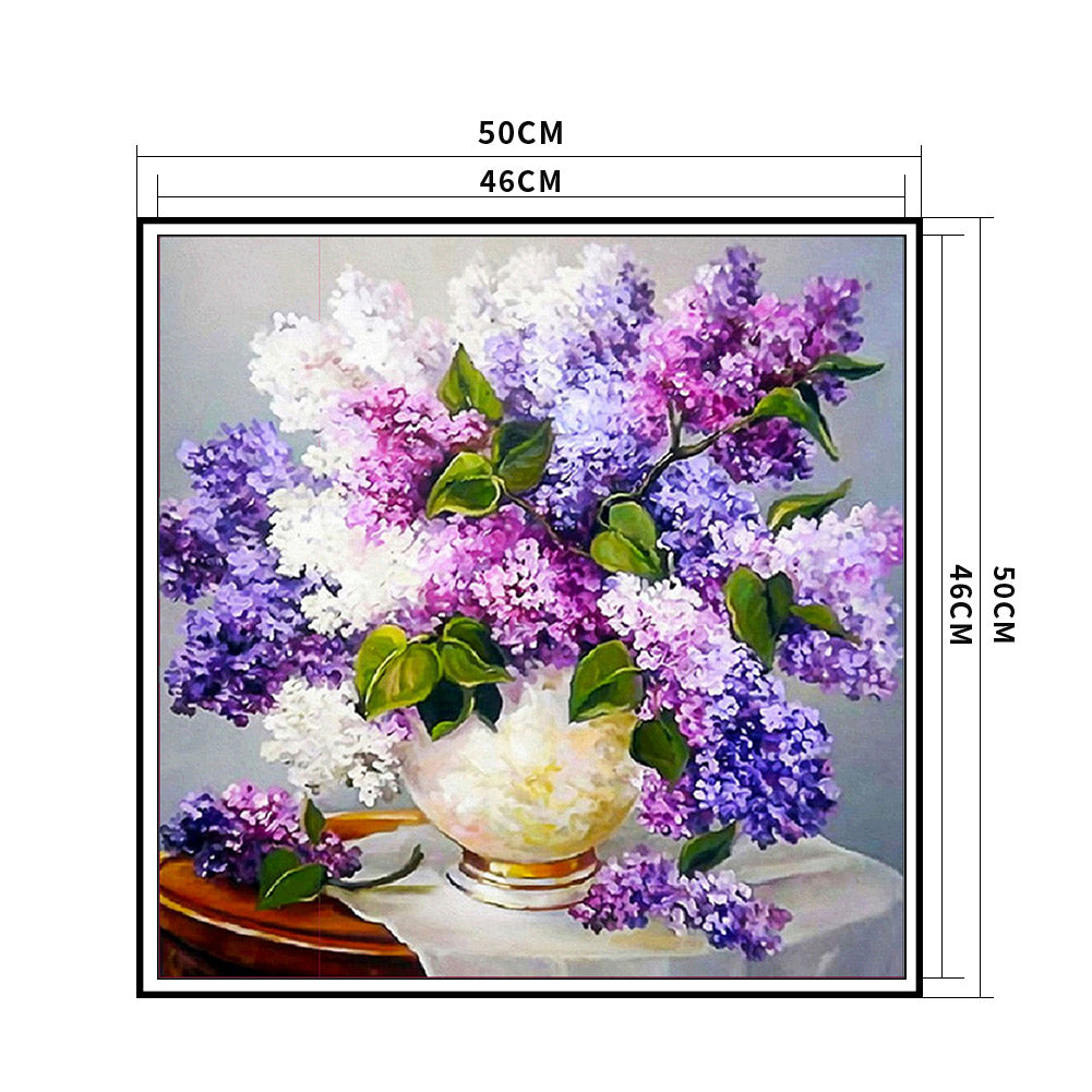 Flowers - 11CT Stamped Cross Stitch 50x50CM - Diy