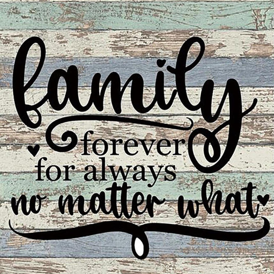Family - 11CT Stamped Cross Stitch 36x36CM - Yishu