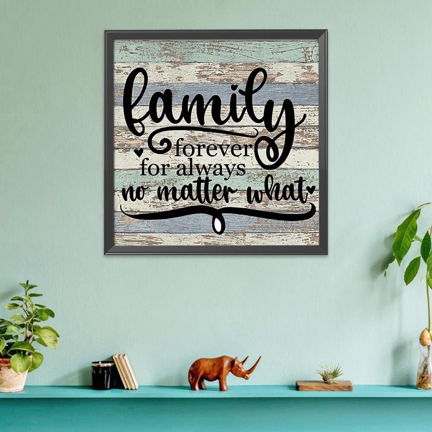 Family - 11CT Stamped Cross Stitch 36x36CM - Yishu