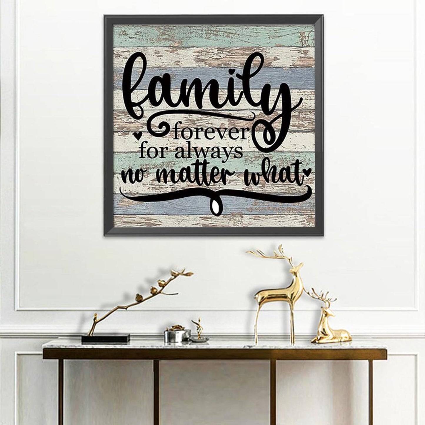 Family - 11CT Stamped Cross Stitch 36x36CM - Yishu
