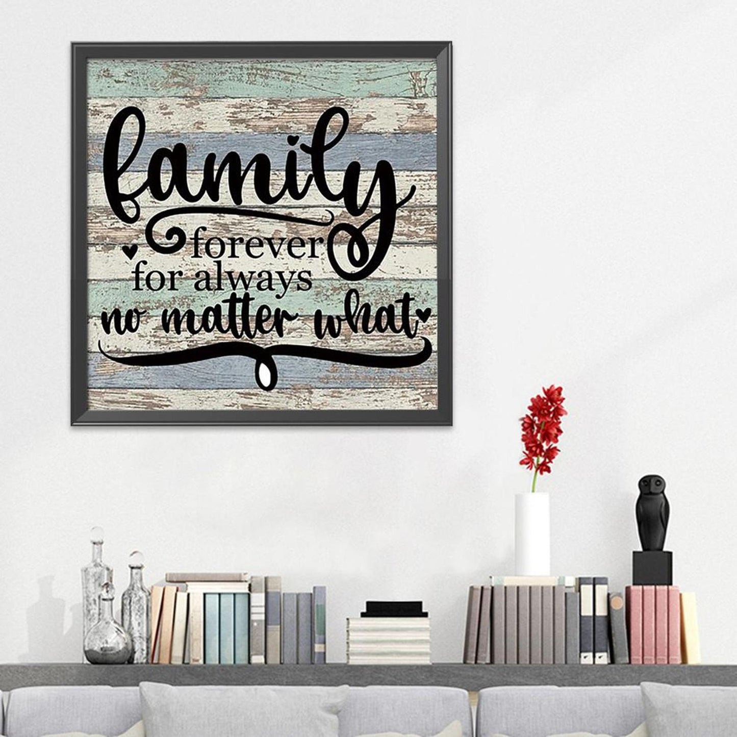 Family - 11CT Stamped Cross Stitch 36x36CM - Yishu