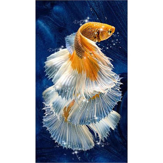 Goldfish - 11CT Stamped Cross Stitch 30x55CM - Yishu