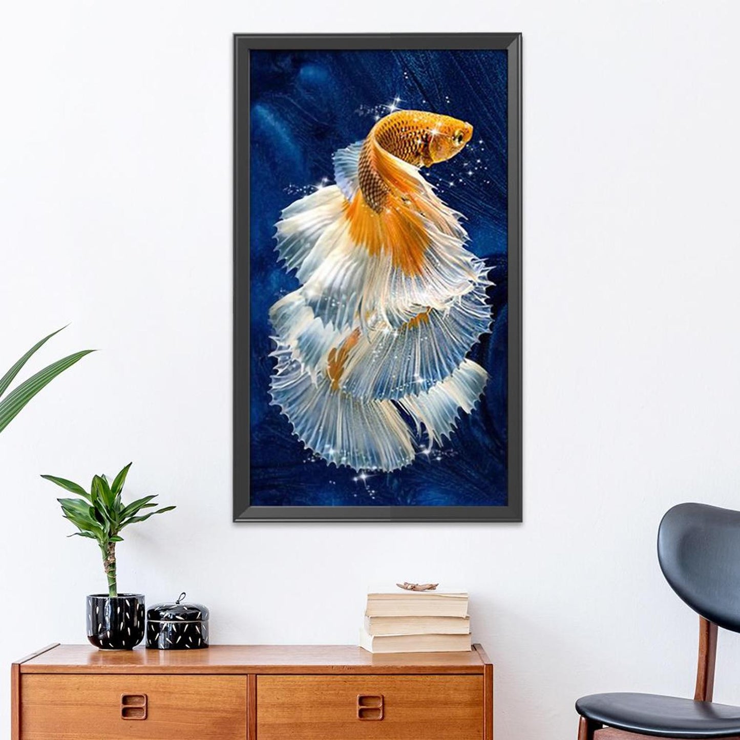 Goldfish - 11CT Stamped Cross Stitch 30x55CM - Yishu
