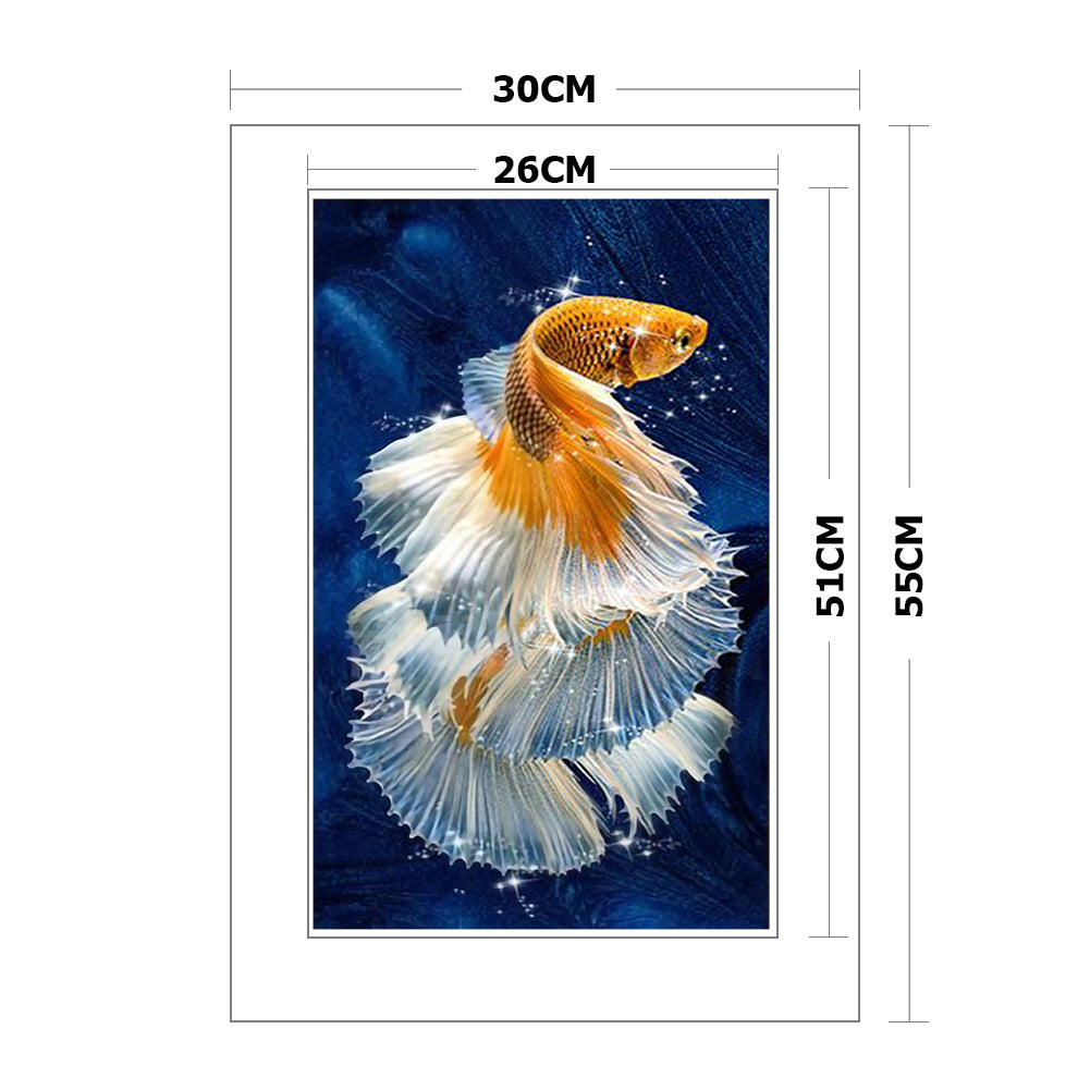 Goldfish - 11CT Stamped Cross Stitch 30x55CM - Yishu