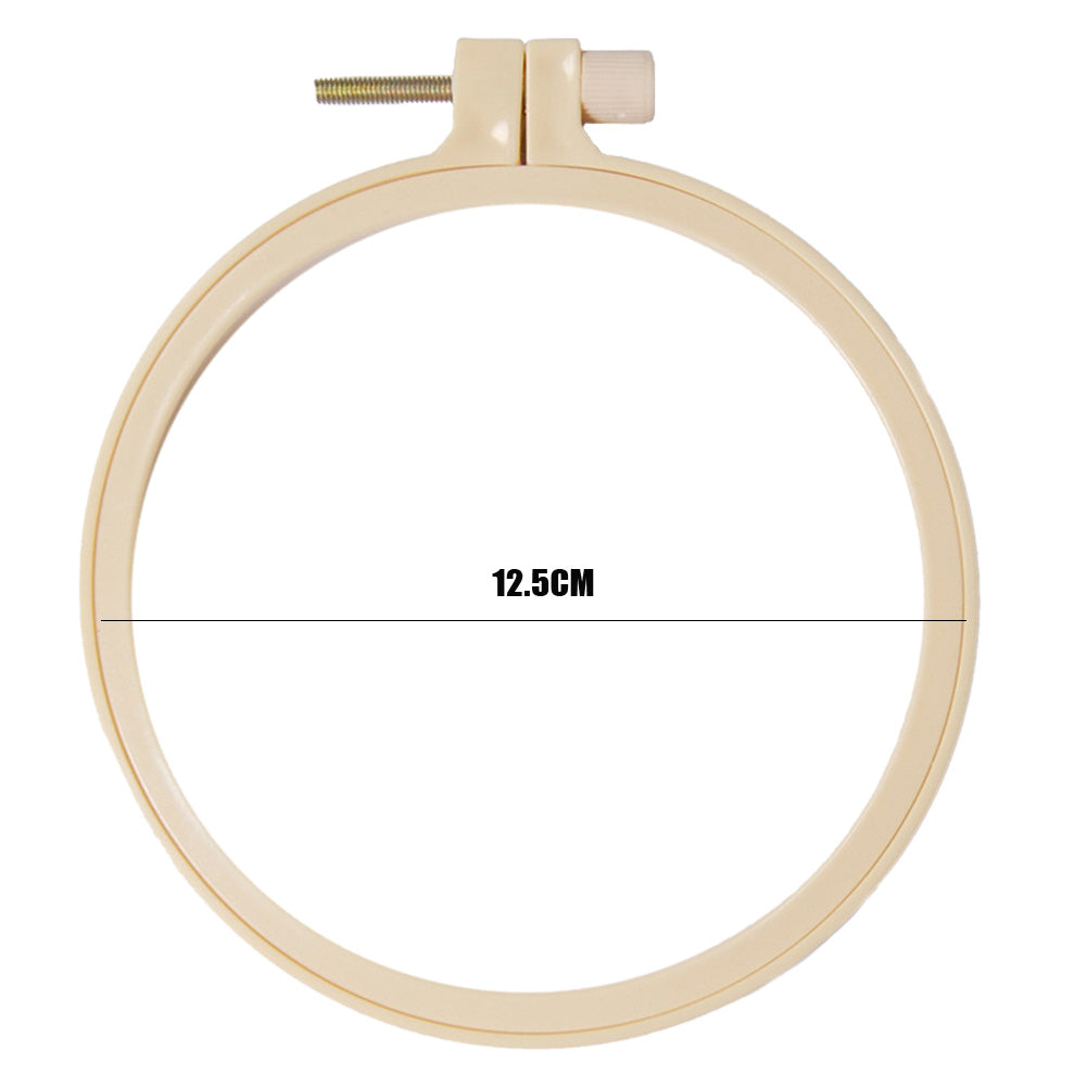 12.5CM Plastic Frame Embroidery Hoop Ring DIY Cross Stitch Sewing Circle