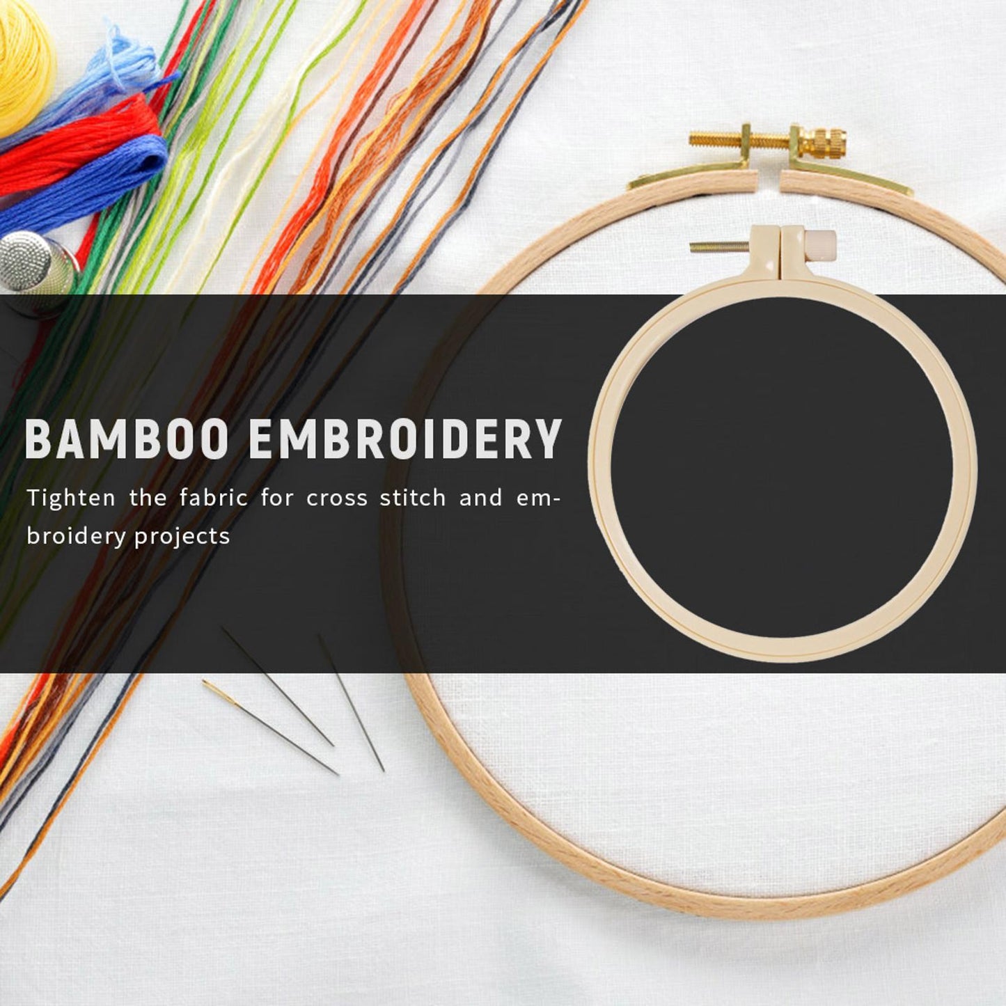 12.5CM Plastic Frame Embroidery Hoop Ring DIY Cross Stitch Sewing Circle