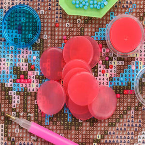 5D DIY  Clay Tool 2.8x1.4cm Painting  Clay for Adult Kids (Red)