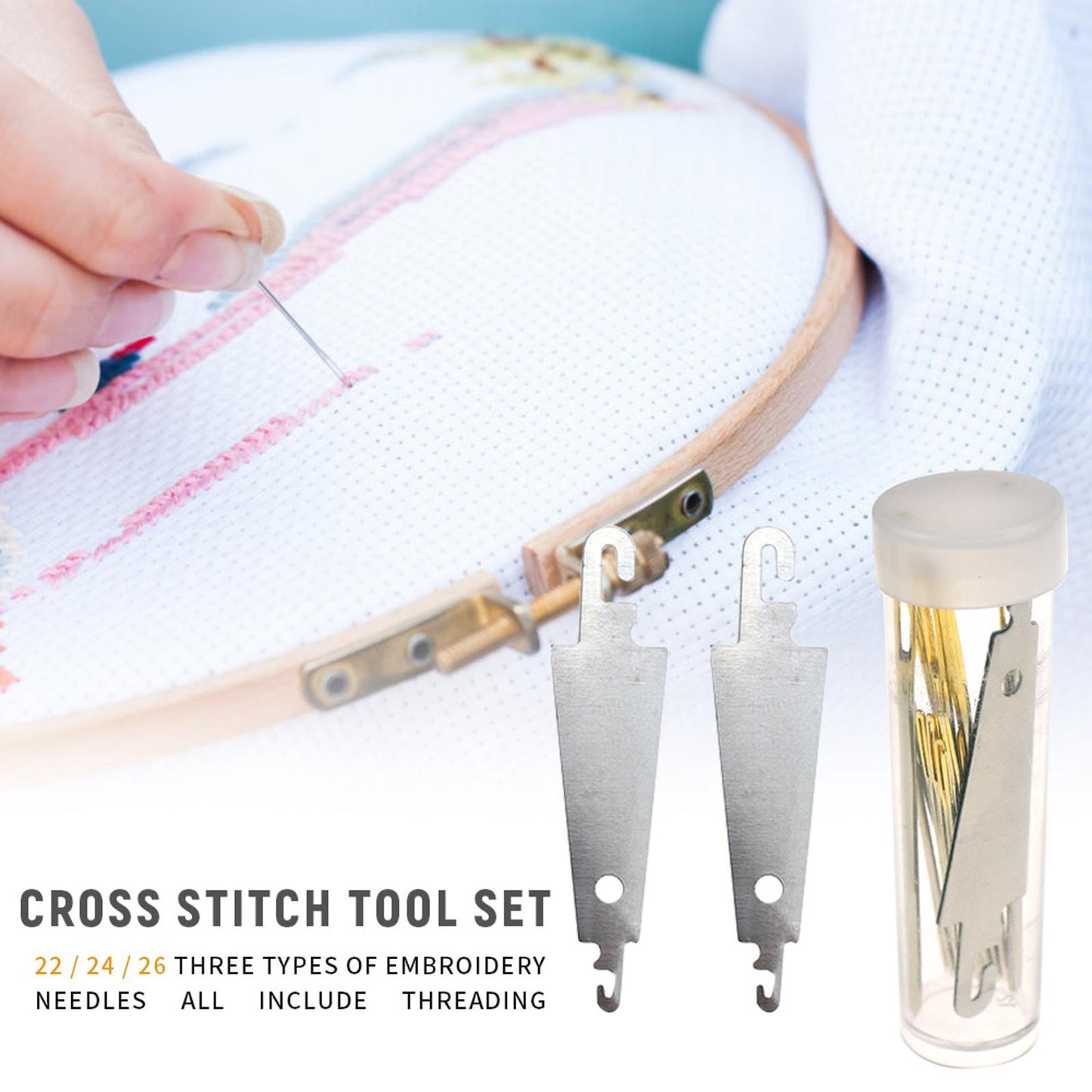 30PCS Cross Stitch Sewing Needle Threading Device DIY Tool Needle Threader
