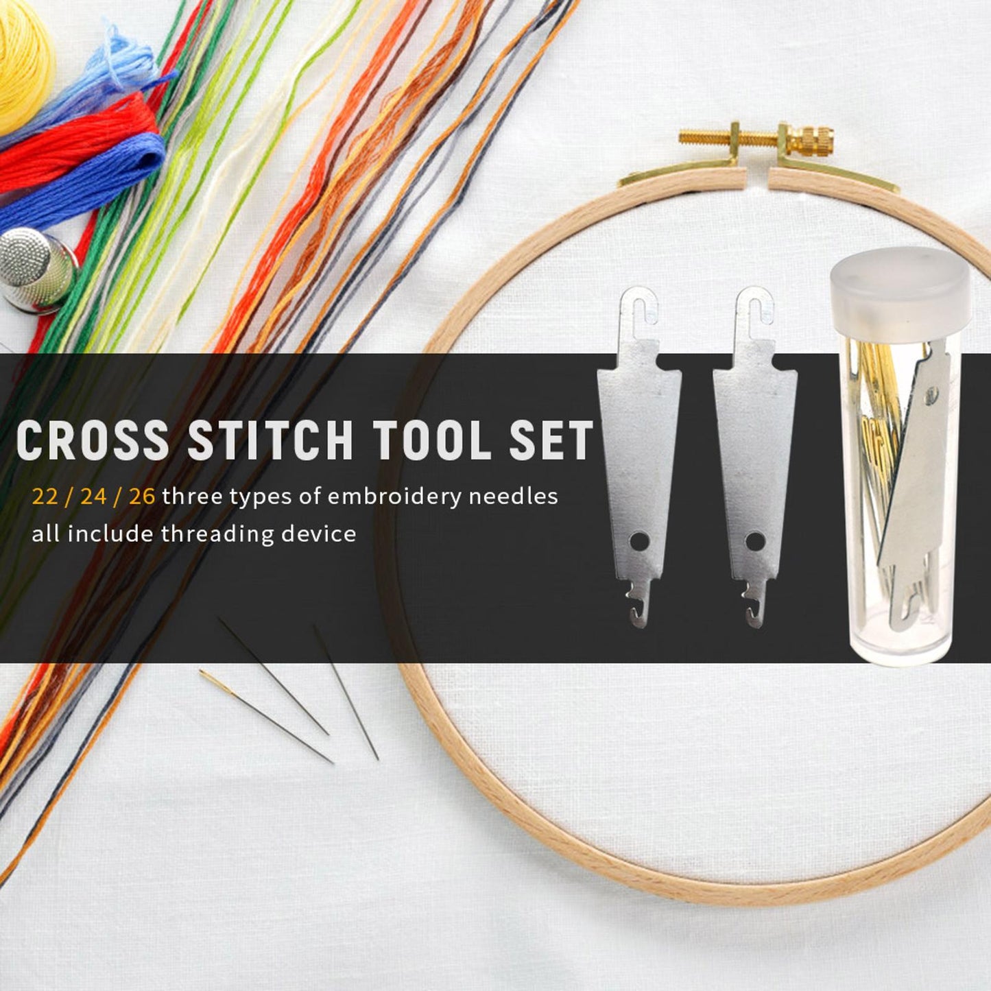 30PCS Cross Stitch Sewing Needle Threading Device DIY Tool Needle Threader