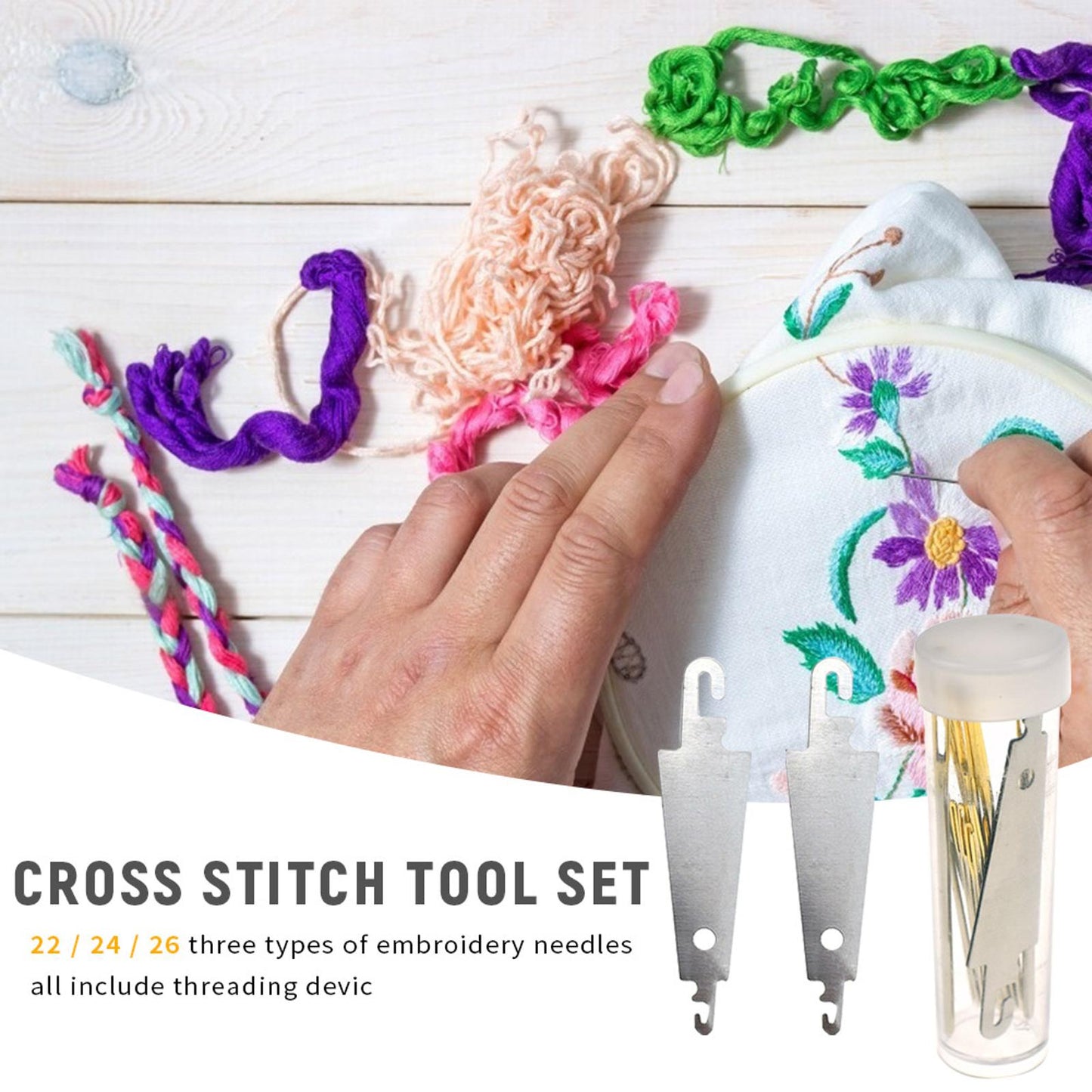 30PCS Cross Stitch Sewing Needle Threading Device DIY Tool Needle Threader