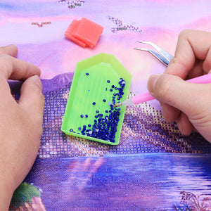 5D DIY Bead Sorting Trays Handmade 10pcs/set Rhinestone Tray for Adults and Kids