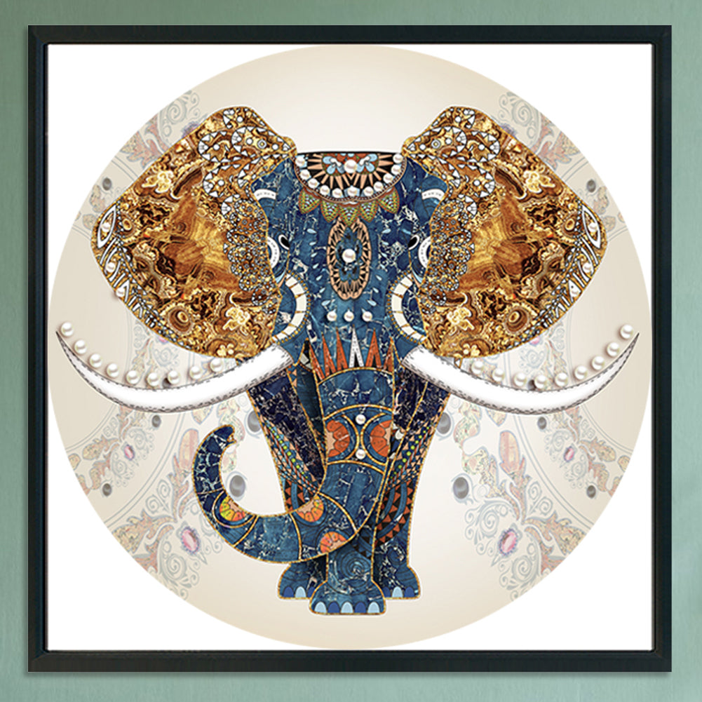 Elephant - 11CT Stamped Cross Stitch 50x50CM - Yishu