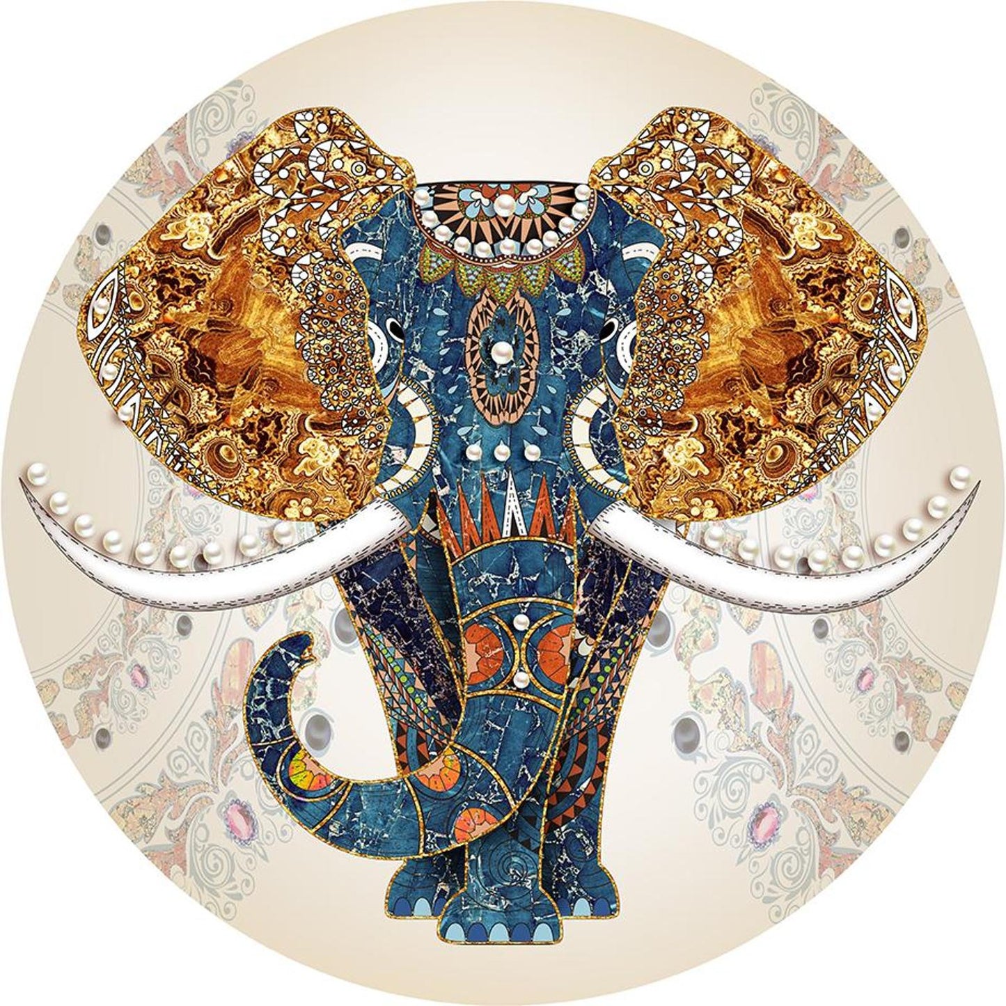 Elephant - 11CT Stamped Cross Stitch 50x50CM - Yishu
