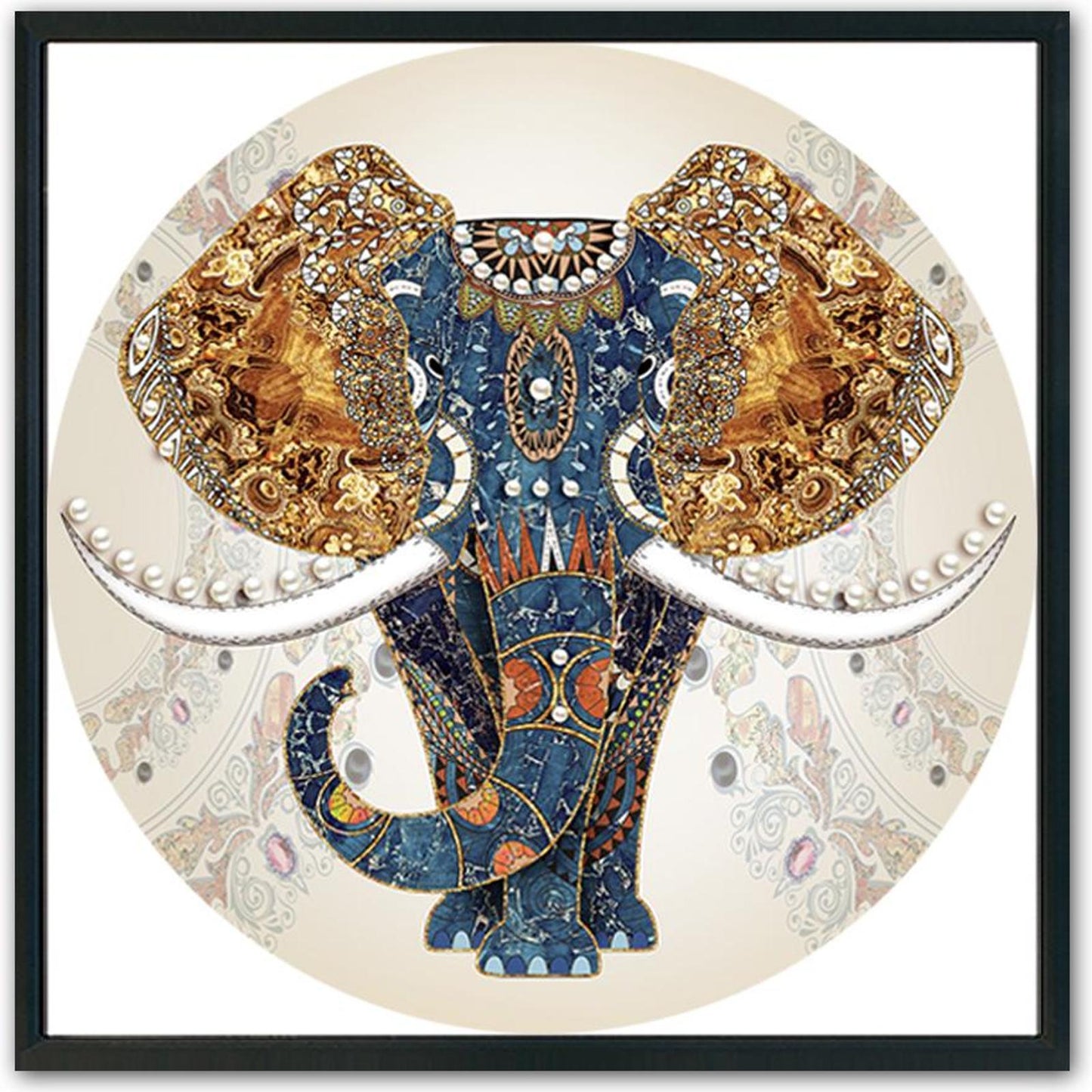 Elephant - 11CT Stamped Cross Stitch 50x50CM - Yishu