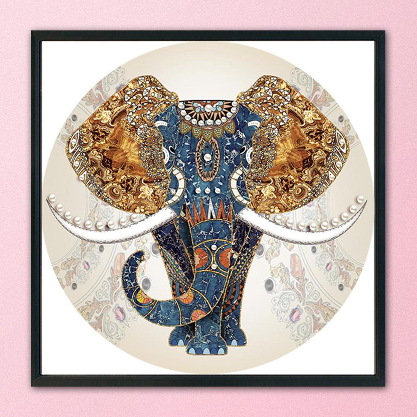Elephant - 11CT Stamped Cross Stitch 50x50CM - Yishu