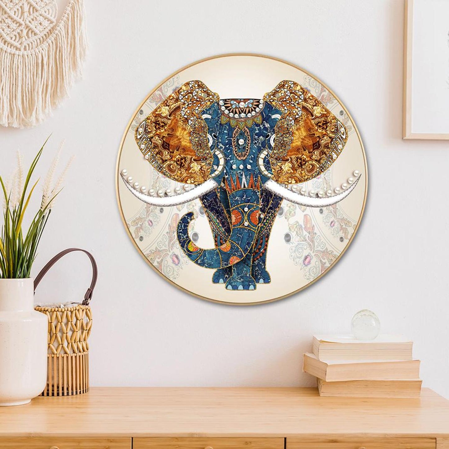 Elephant - 11CT Stamped Cross Stitch 50x50CM - Yishu