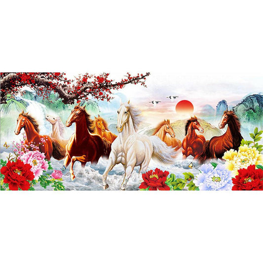 Success With Horses - 11CT Stamped Cross Stitch 100x45CM - Yishu