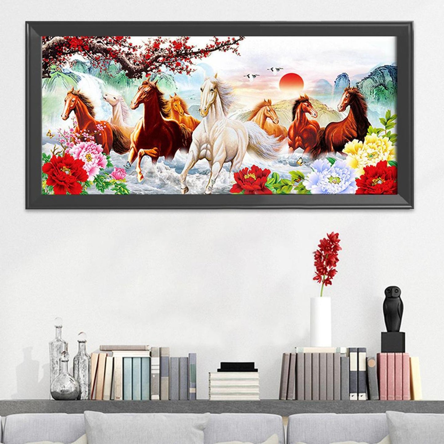 Success With Horses - 11CT Stamped Cross Stitch 100x45CM - Yishu