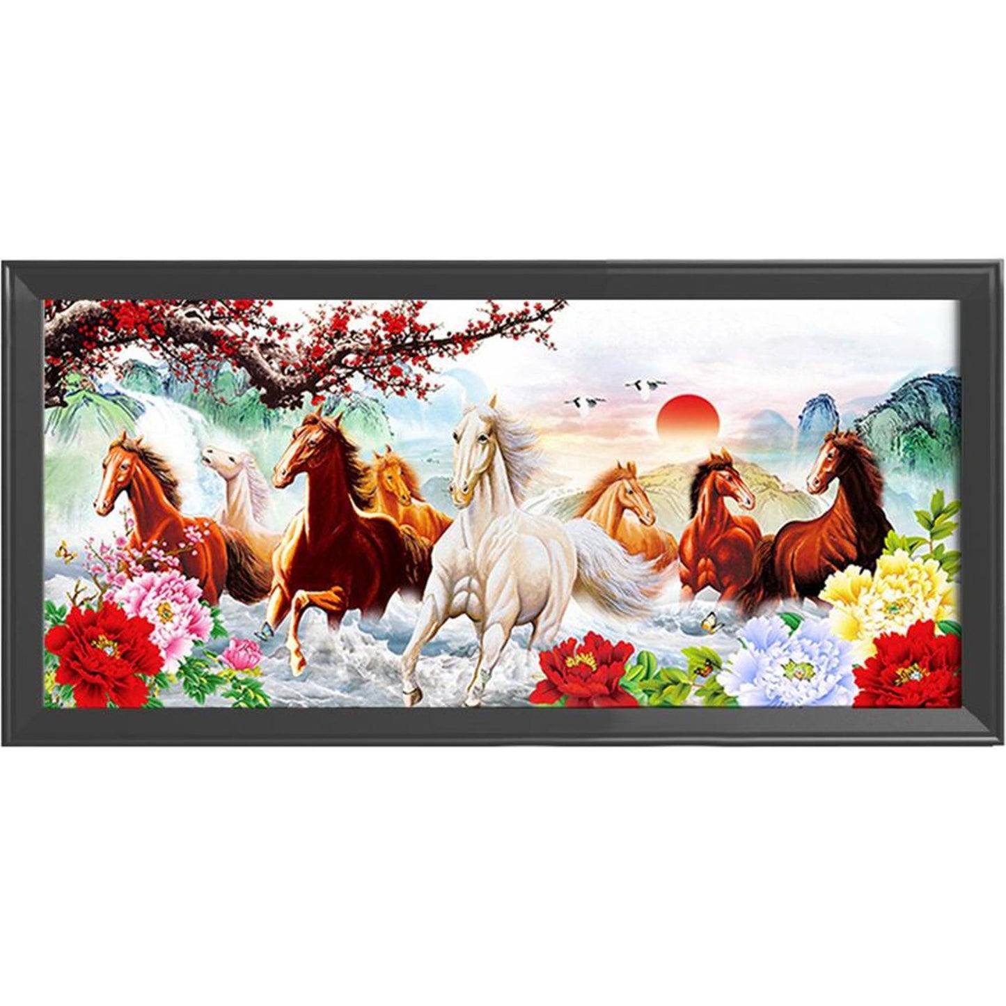 Success With Horses - 11CT Stamped Cross Stitch 100x45CM - Yishu