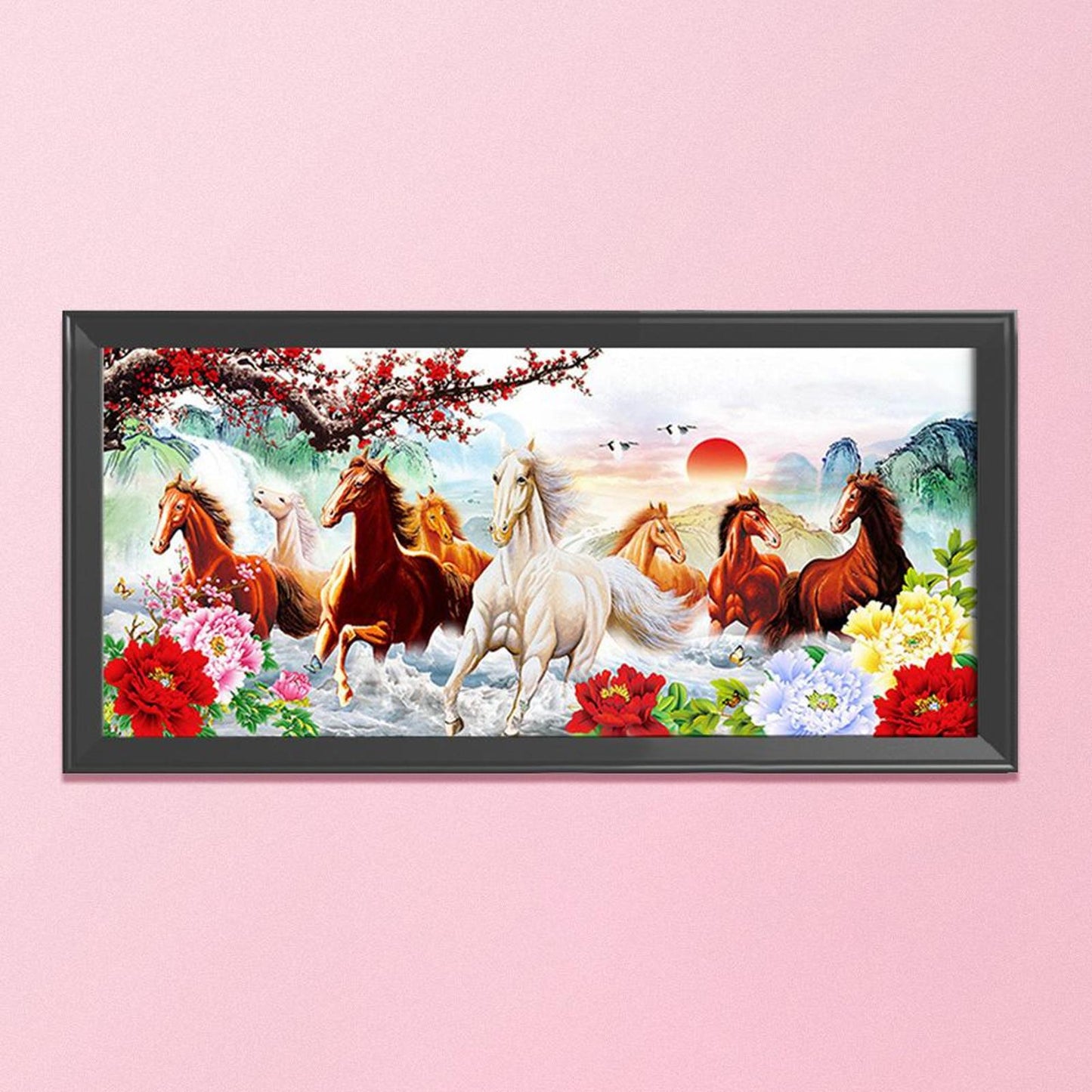 Success With Horses - 11CT Stamped Cross Stitch 100x45CM - Yishu