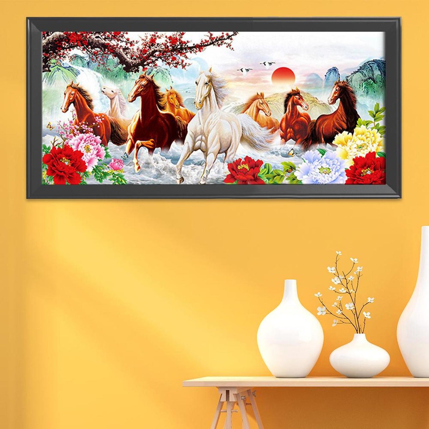 Success With Horses - 11CT Stamped Cross Stitch 100x45CM - Yishu