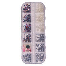 Load image into Gallery viewer, Plastic Nail Art Case with Clear Lid 12 Grids Empty for Jewelry Diamond Painting
