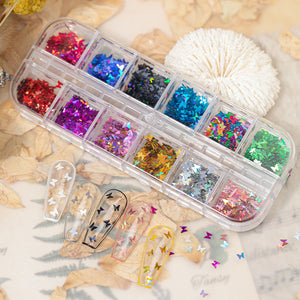 Plastic Nail Art Case with Clear Lid 12 Grids Empty for Jewelry Diamond Painting