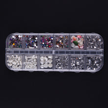 Load image into Gallery viewer, Plastic Nail Art Case with Clear Lid 12 Grids Empty for Jewelry Diamond Painting
