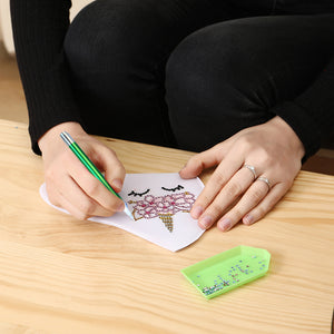 5D DIY Diamonds Painting Tool Art Handmade Plastic for Kids(Drill pen -green )