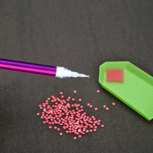 5D DIY Diamonds Painting Tool Art Handmade Plastic for Kids (Drill pen -purple )