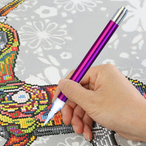 5D DIY Diamonds Painting Tool Art Handmade Plastic for Kids (Drill pen -purple )