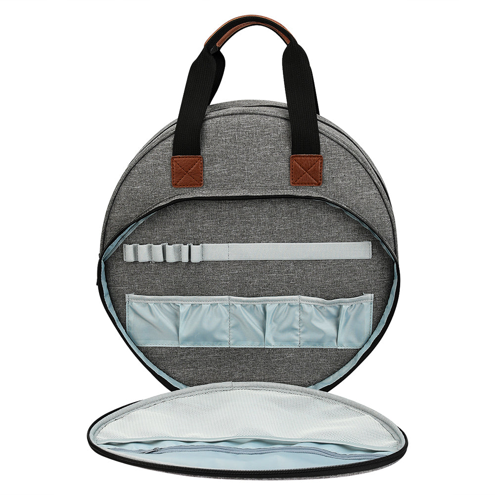 Embroidery Kit Storage Bag Handbag Cross Stitch Yarn Holder Handbag (Grey)