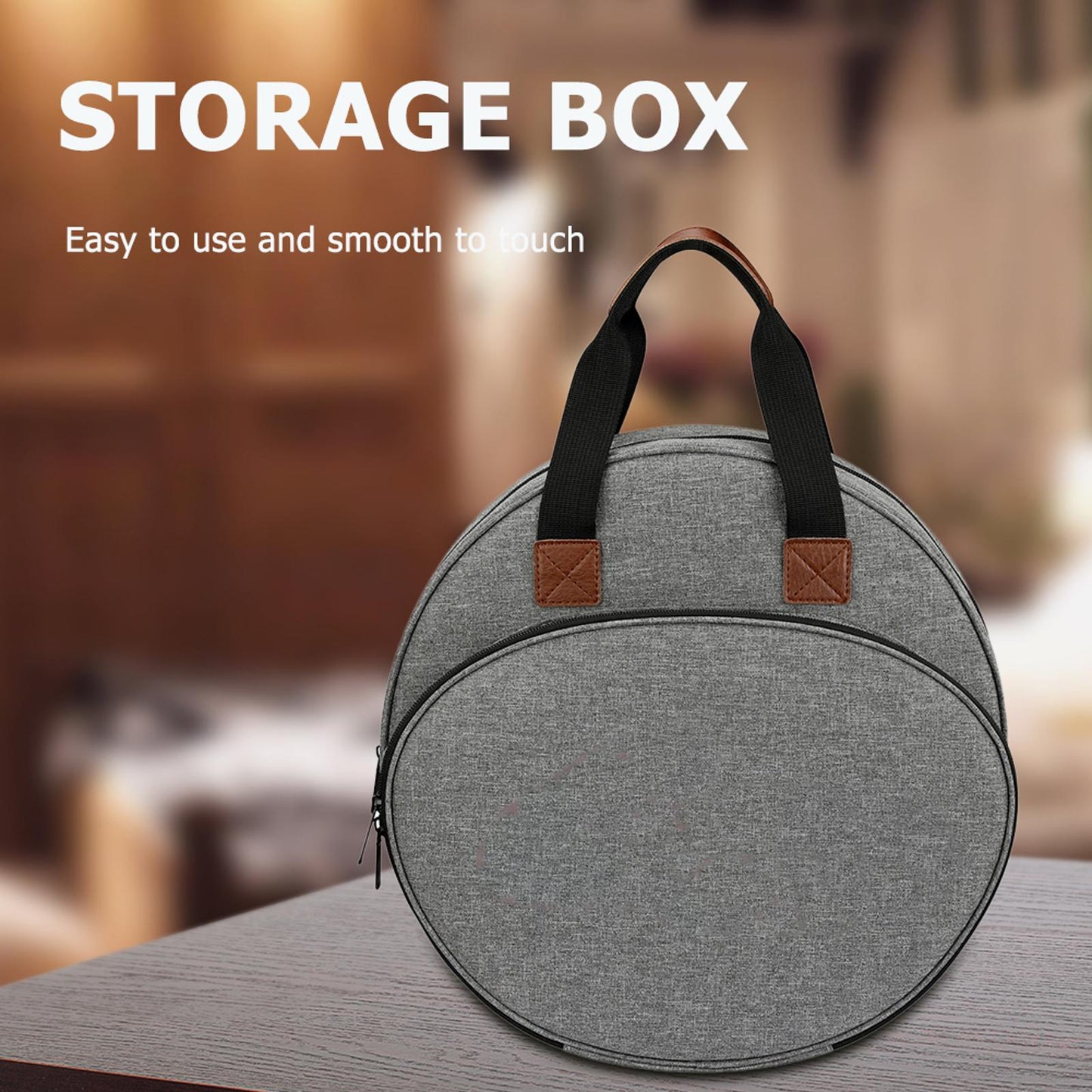 Embroidery Kit Storage Bag Handbag Cross Stitch Yarn Holder Handbag (Grey)
