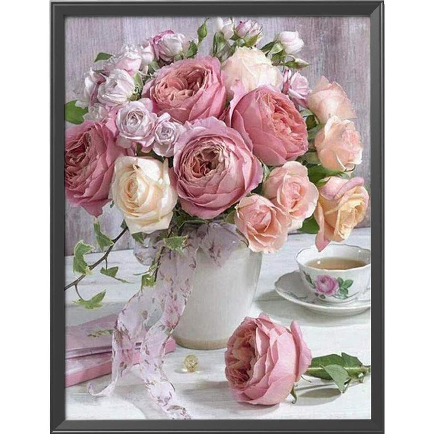 Flower - 11CT Stamped Cross Stitch 30x40CM - Yishu