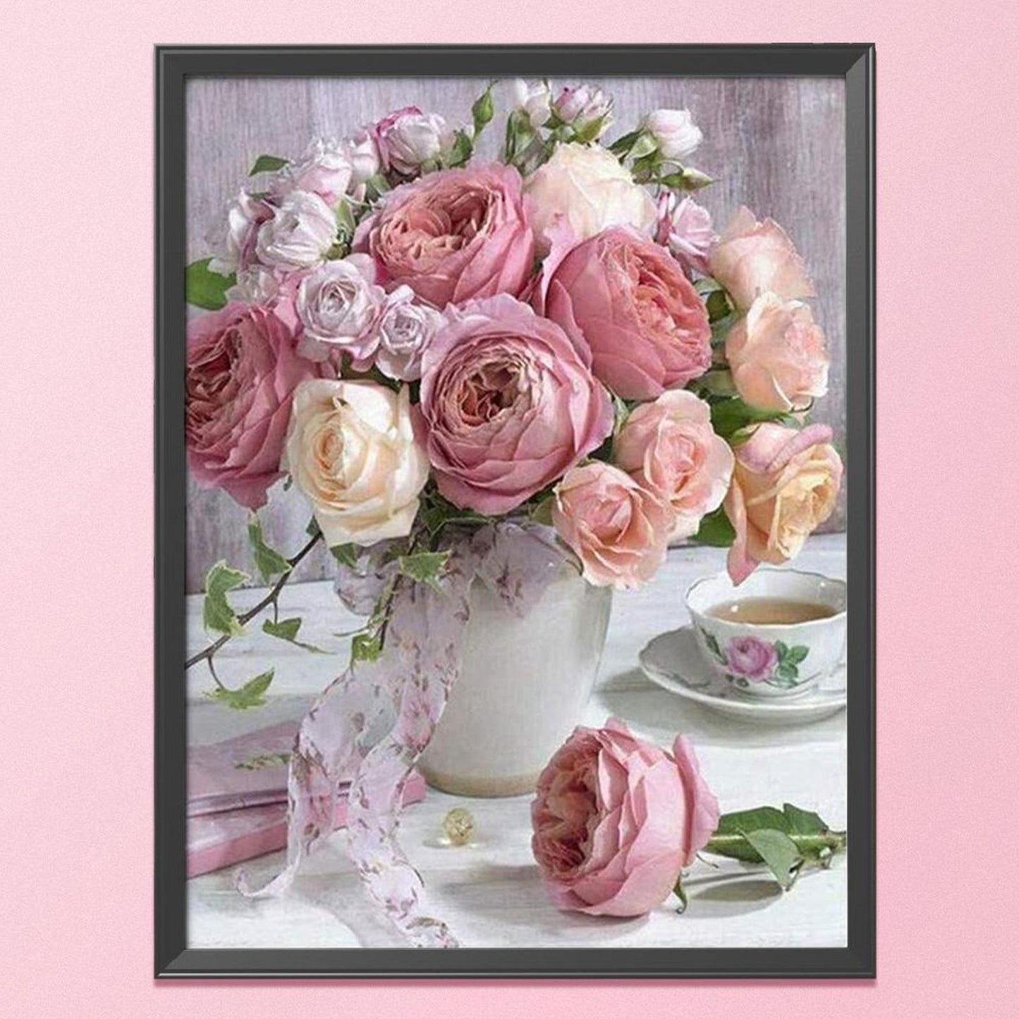 Flower - 11CT Stamped Cross Stitch 30x40CM - Yishu