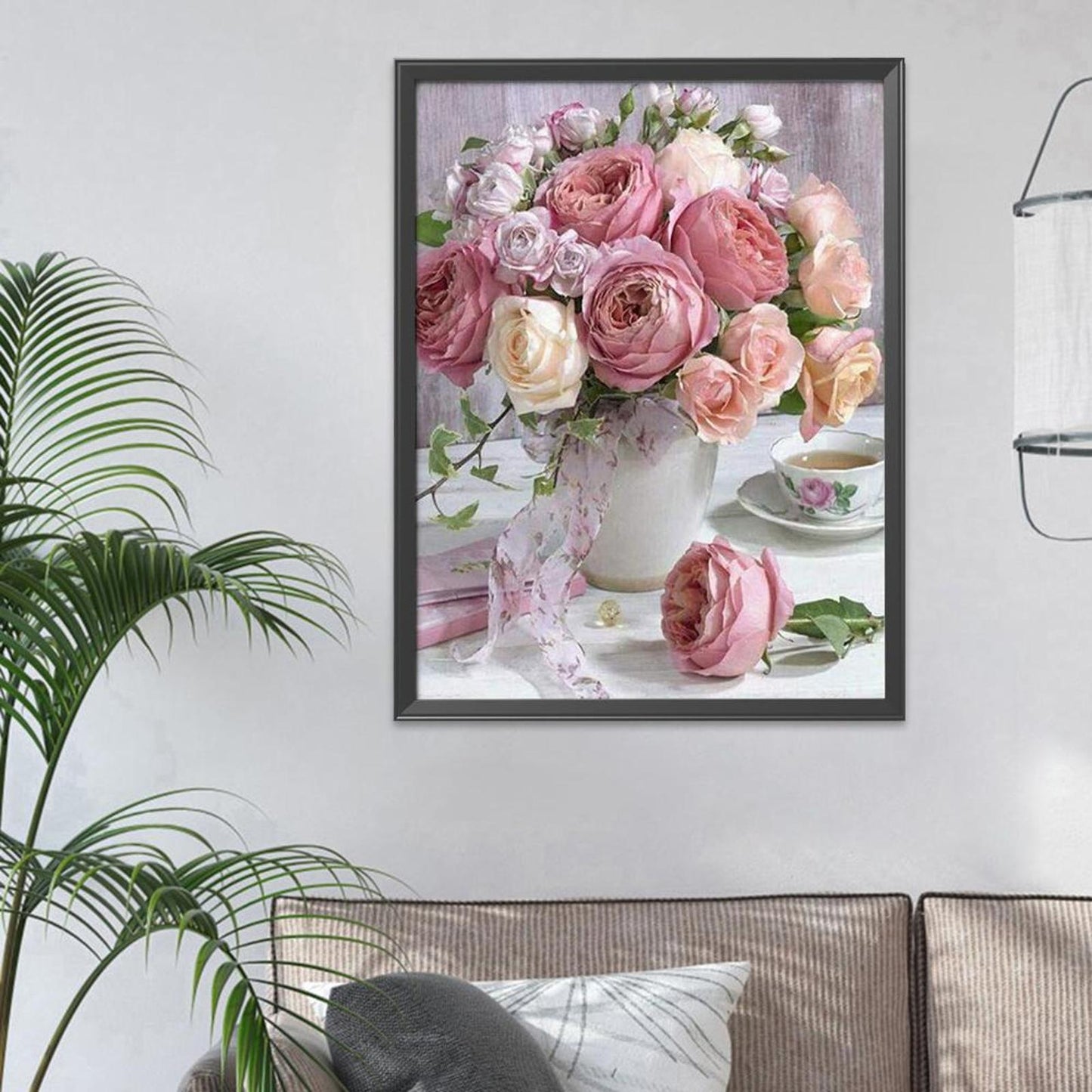 Flower - 11CT Stamped Cross Stitch 30x40CM - Yishu