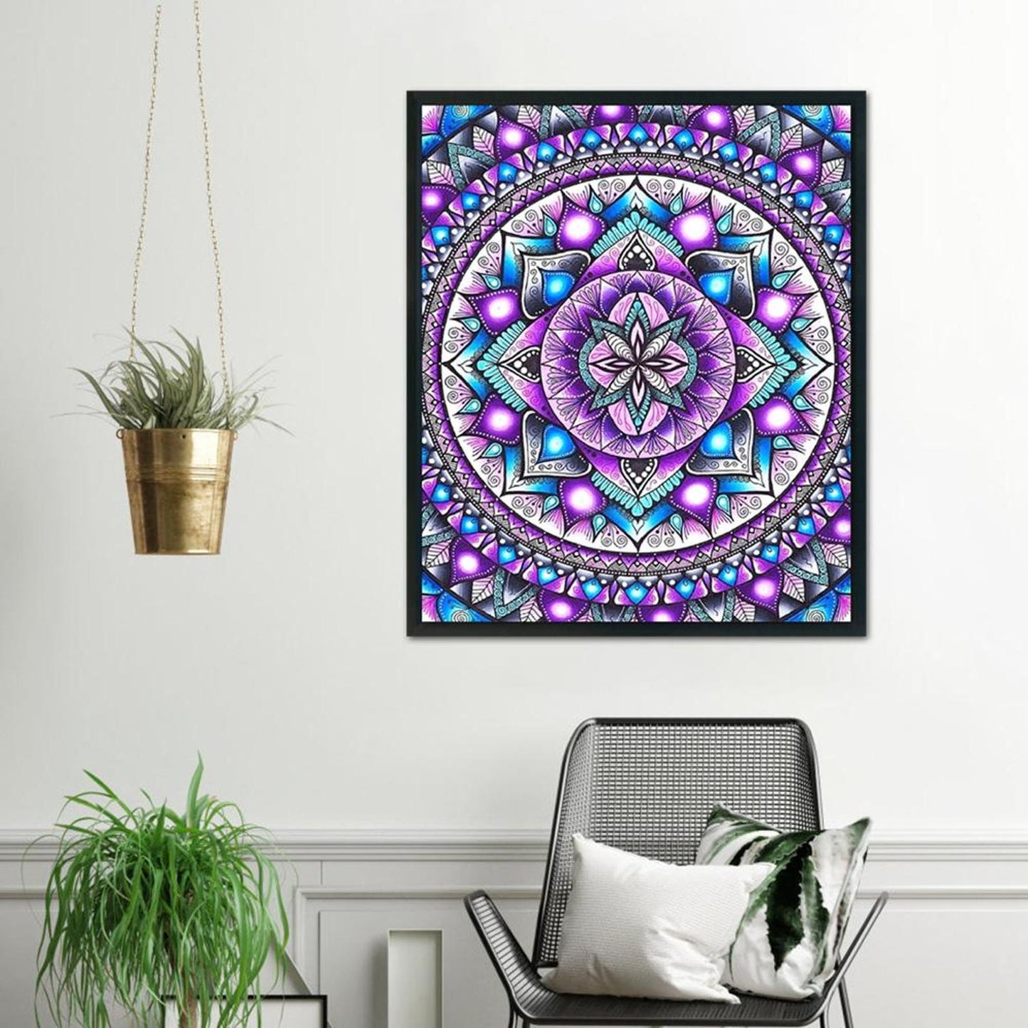 Mandala Pattern - 11CT Stamped Cross Stitch 40x48CM - Yishu