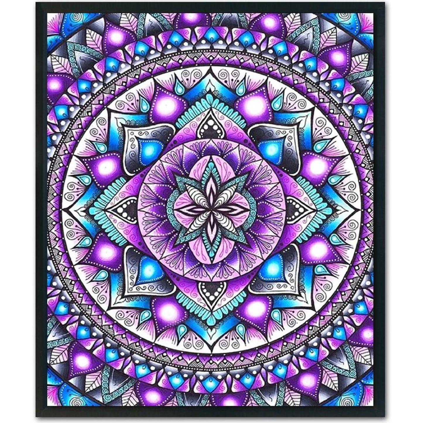 Mandala Pattern - 11CT Stamped Cross Stitch 40x48CM - Yishu