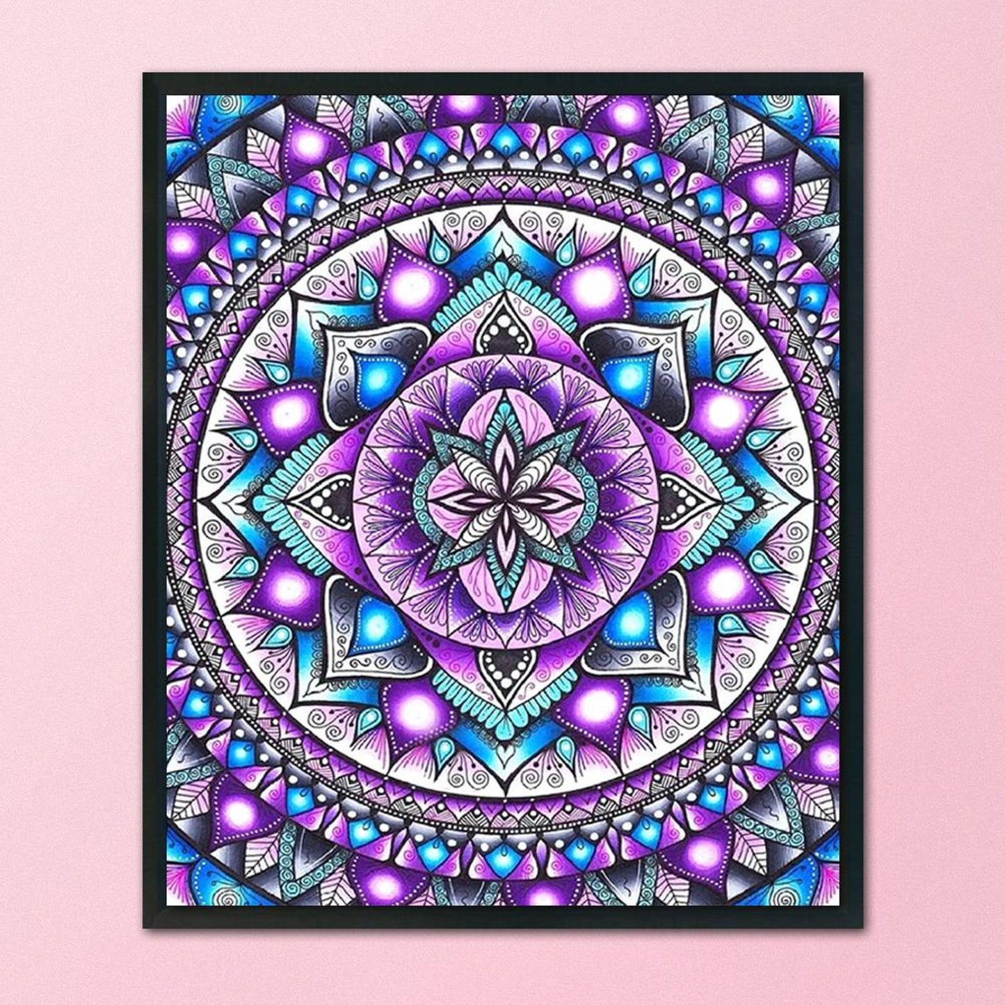 Mandala Pattern - 11CT Stamped Cross Stitch 40x48CM - Yishu