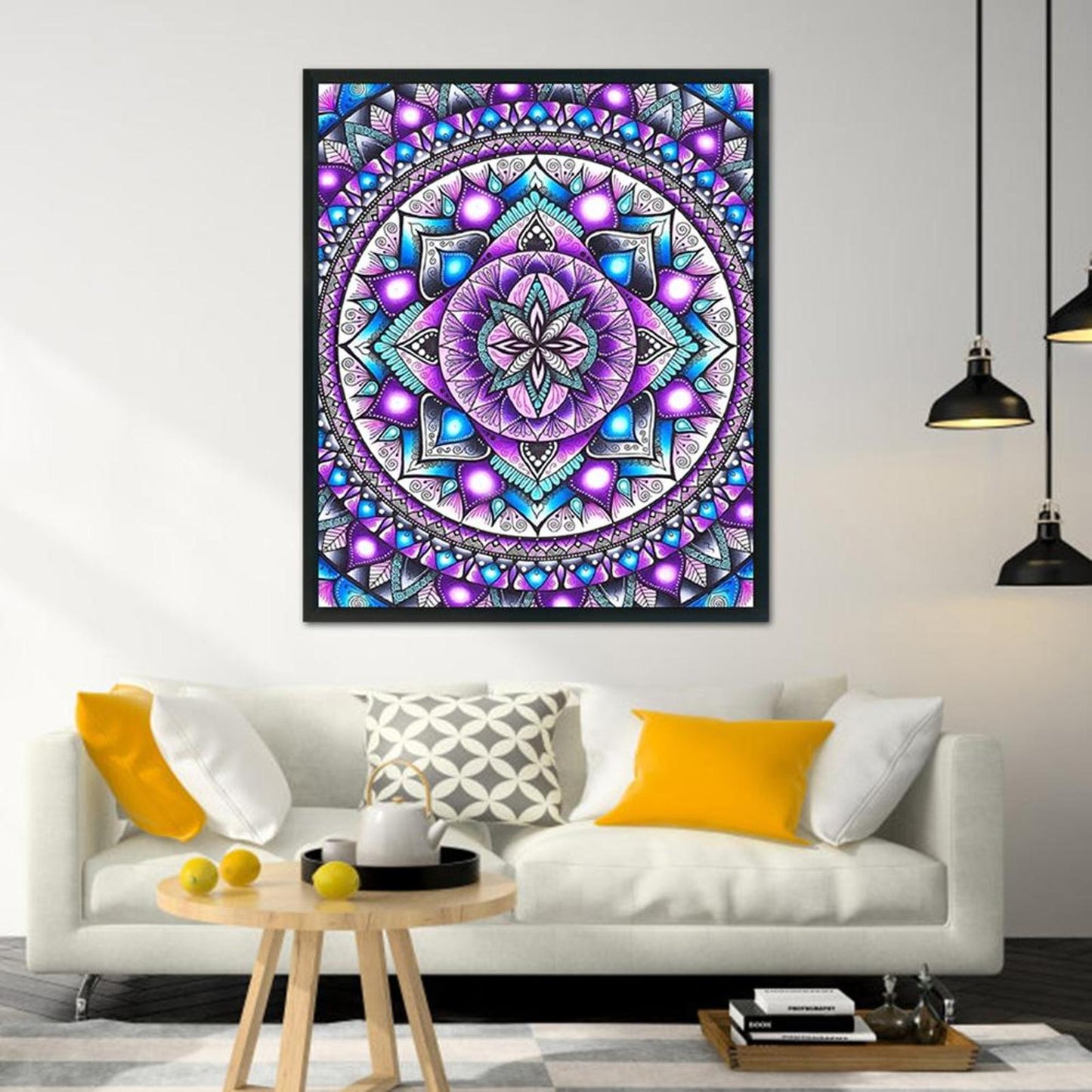 Mandala Pattern - 11CT Stamped Cross Stitch 40x48CM - Yishu