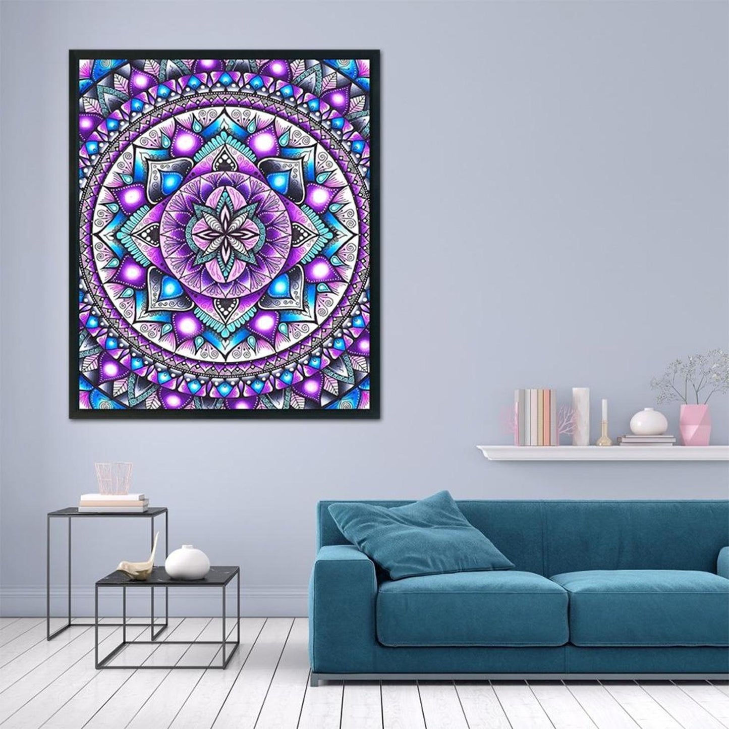 Mandala Pattern - 11CT Stamped Cross Stitch 40x48CM - Yishu