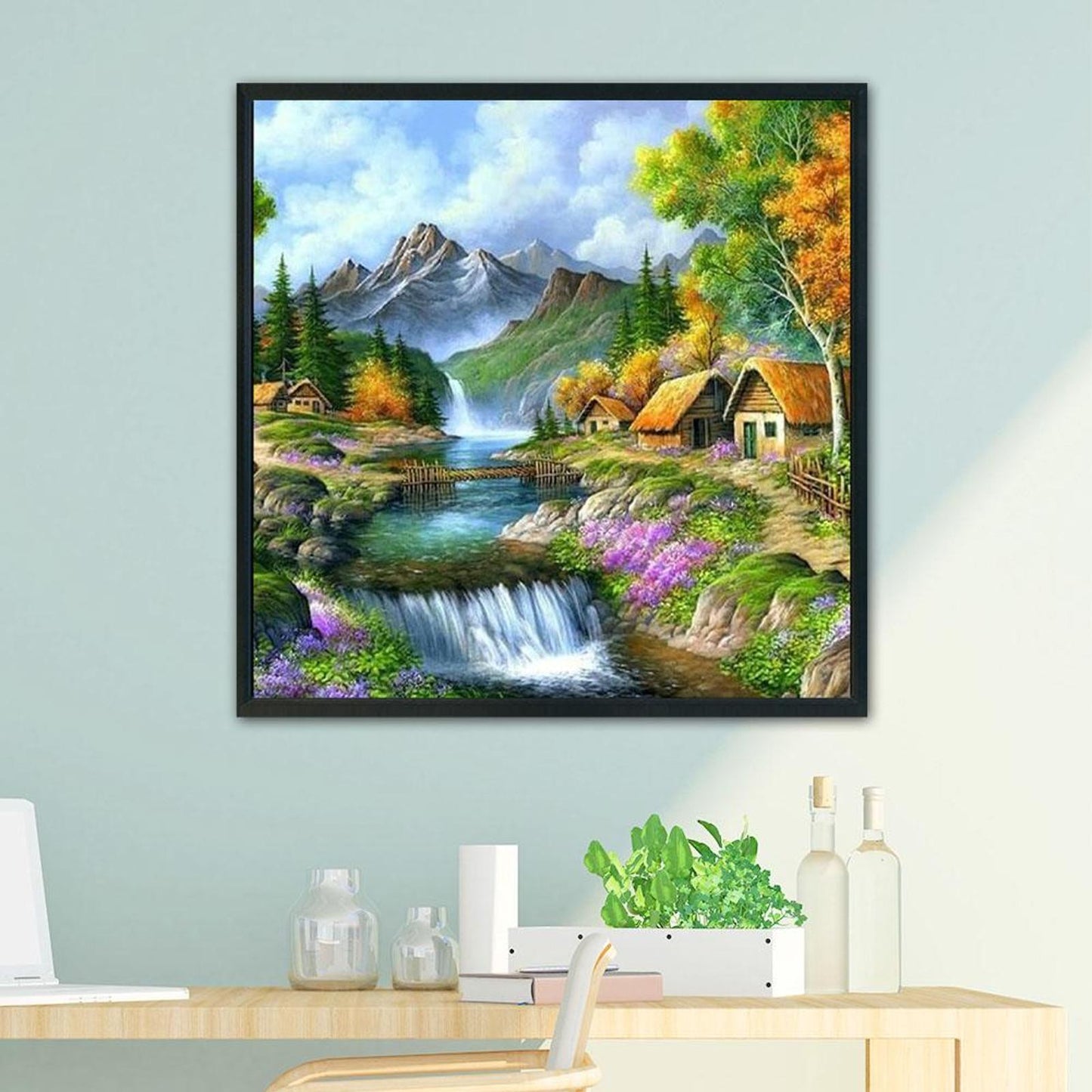 Rural Scenery - 11CT Stamped Cross Stitch 50x50CM - Yishu