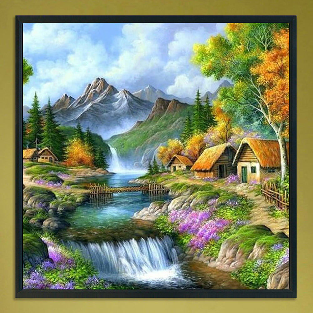 Rural Scenery - 11CT Stamped Cross Stitch 50x50CM - Yishu